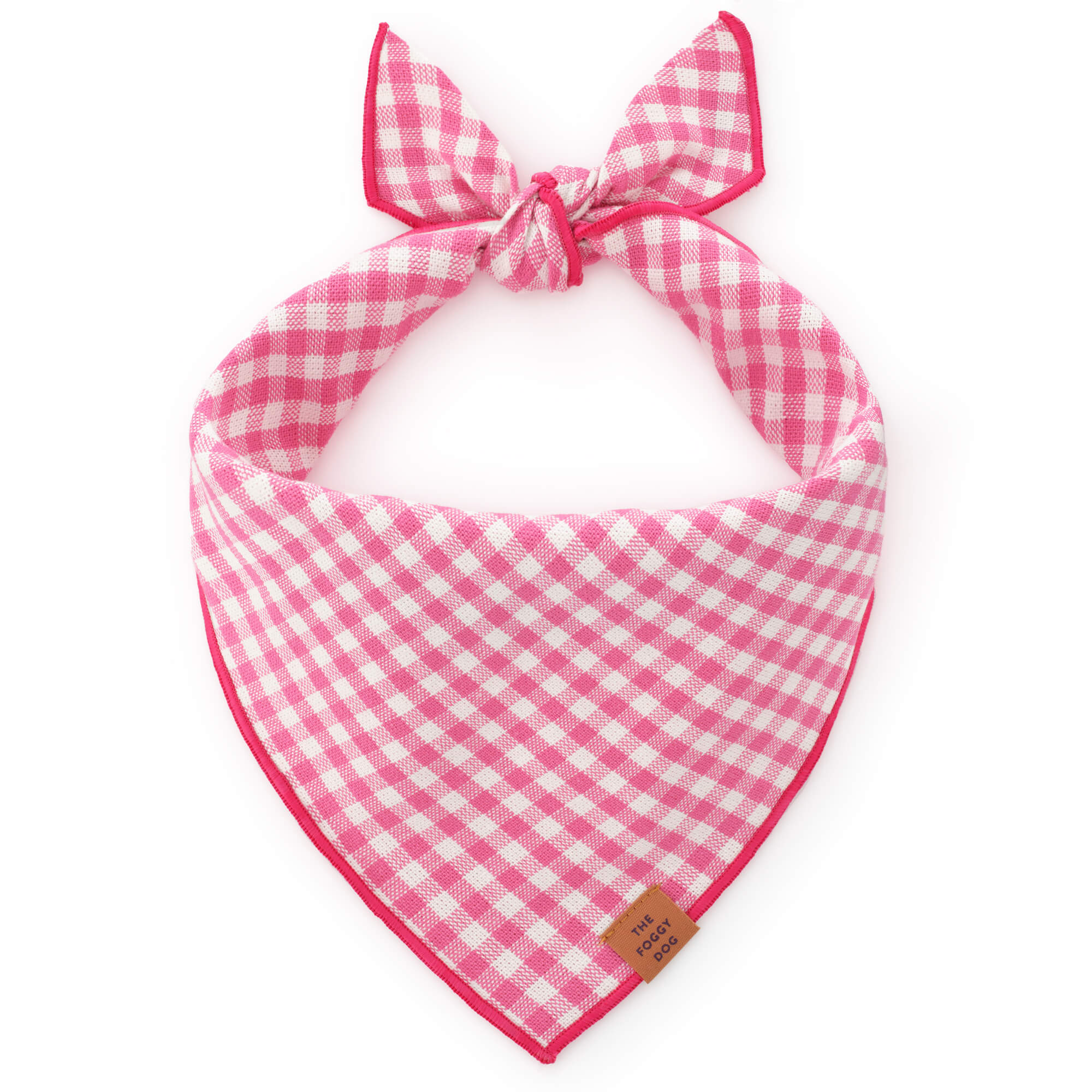 Hot Pink Gingham Dog Bandana