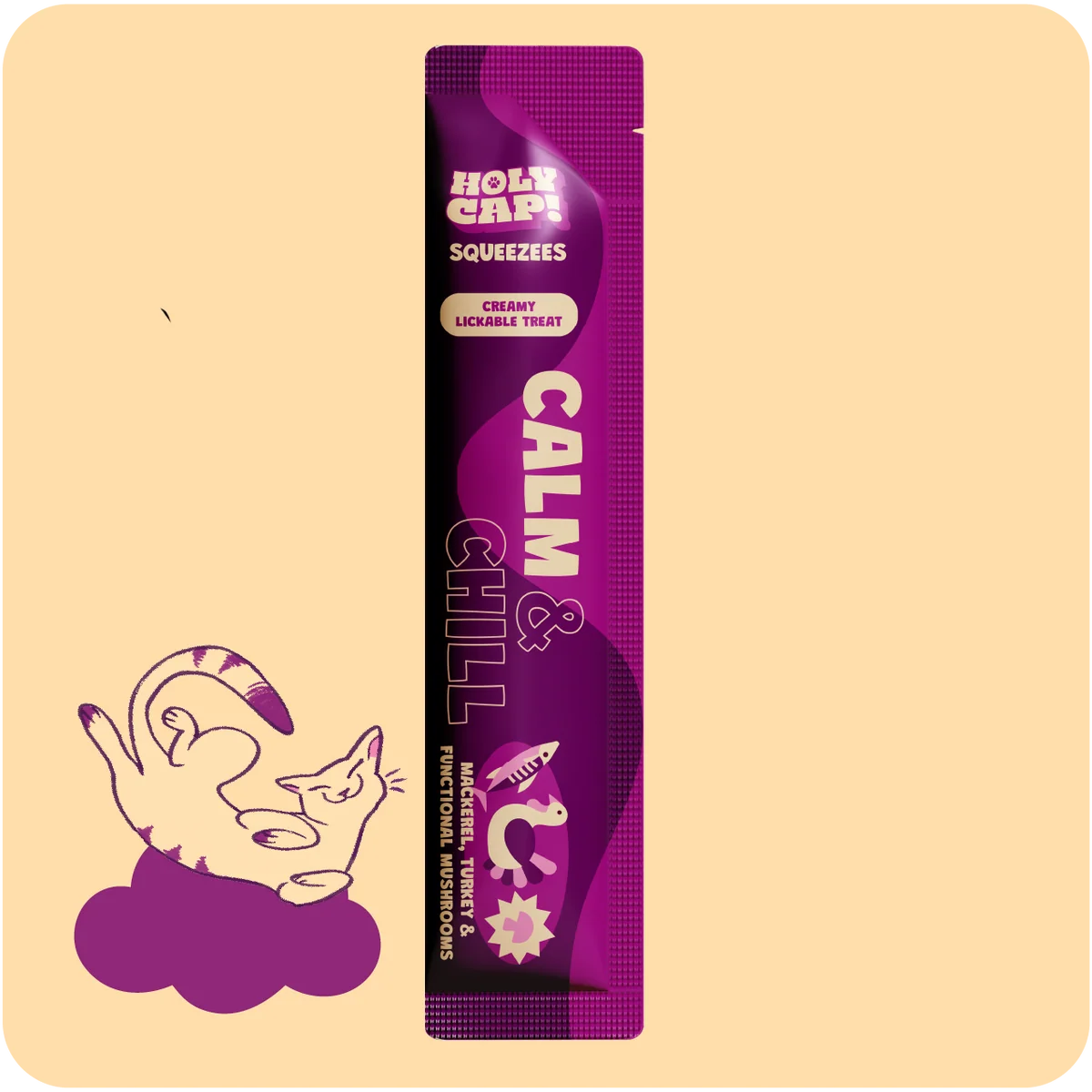 Calm & Chill Squeezees (Mackerel, Mushroom & Turkey)